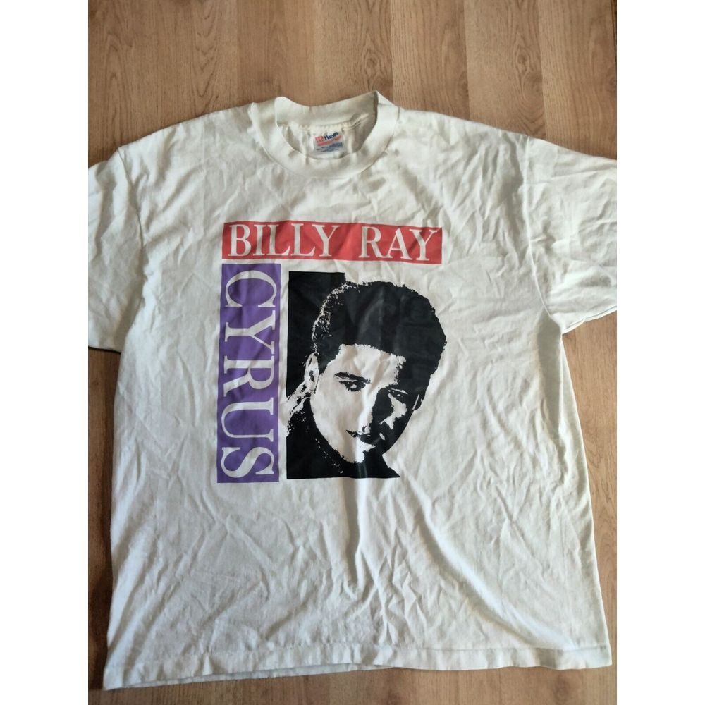 Billy Ray Cyrus Vintage White T Shirt Hanes Tag Size Xl
